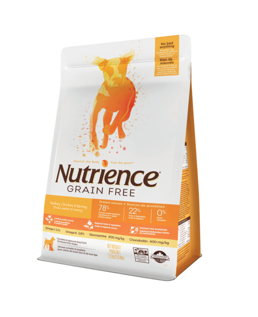 Nutrience Grain Free Dog 2.5kg - Turkey, Chicken, & Herring 
