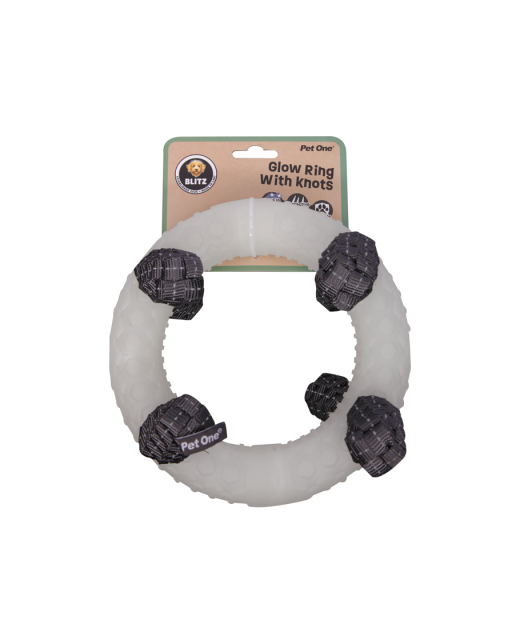 PetOne Blitz Braided Glow Ring W/Knots XL