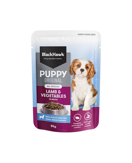 Black Hawk Puppy Lamb & Vege  Pouch 85g