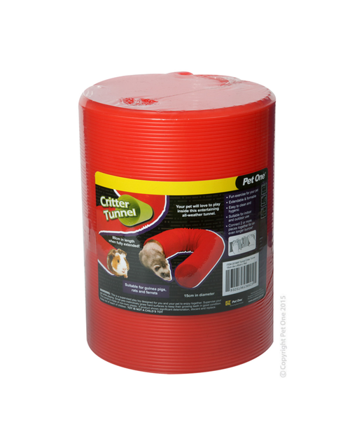 Pet One - Tunnel Critter 15cm Dia X 80cm L Red