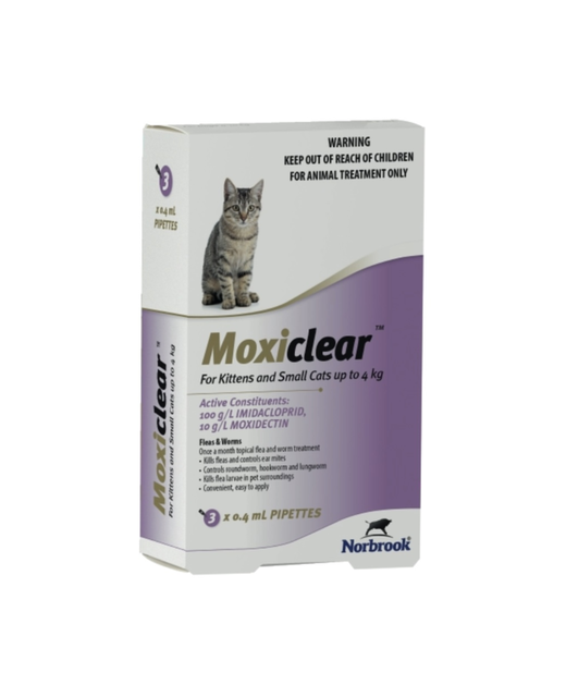 Moxiclear Kitten/Cat 0-4kg 3pack 
