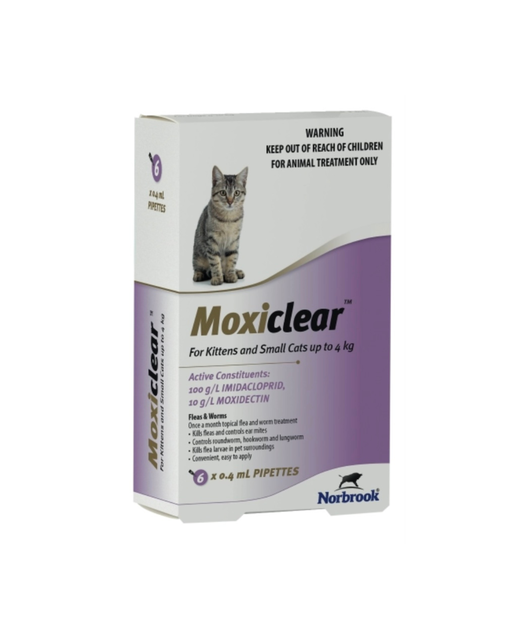 Moxiclear Kitten/Cat 0-4kg 6pack 