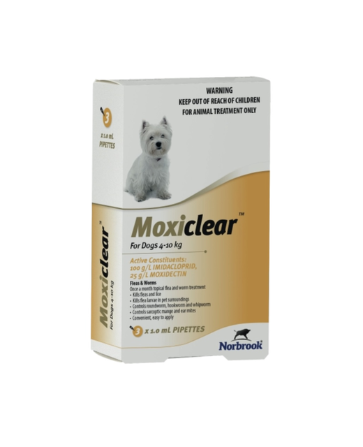 Moxiclear Dog 4-10kg 3pack 
