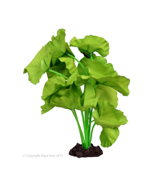 Aqua One Silk Plant - Tiger Lotus Green 20cm
