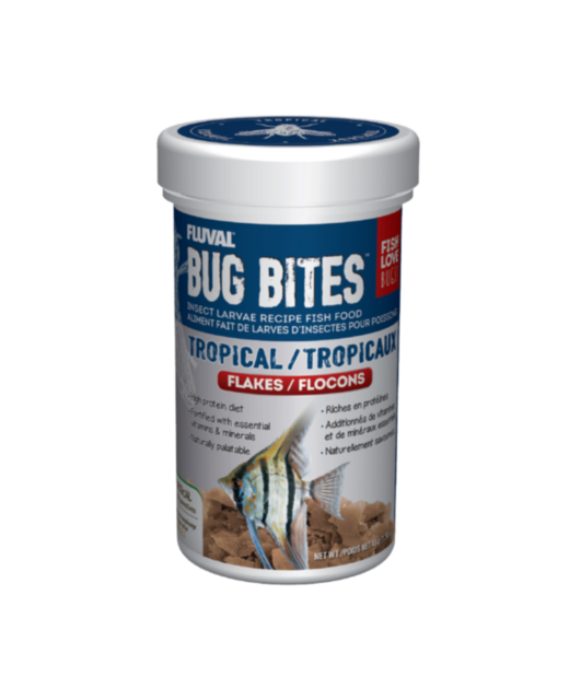 Fluval Bug Bites Tropical Flakes 45gr
