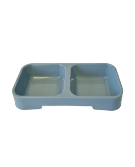 Petz Double Diner Cat Bowl Grey