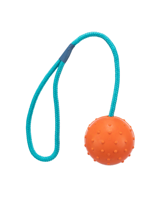 Trixie Dimple Rubber Ball with Rope 30cm