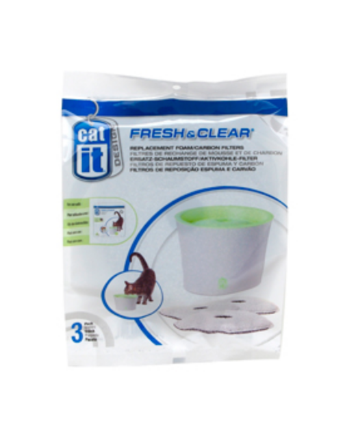 Catit Carbon Replacement Foam Filters 3Pk