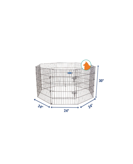 Petmate Exercise Pen with Door 75cm - Black