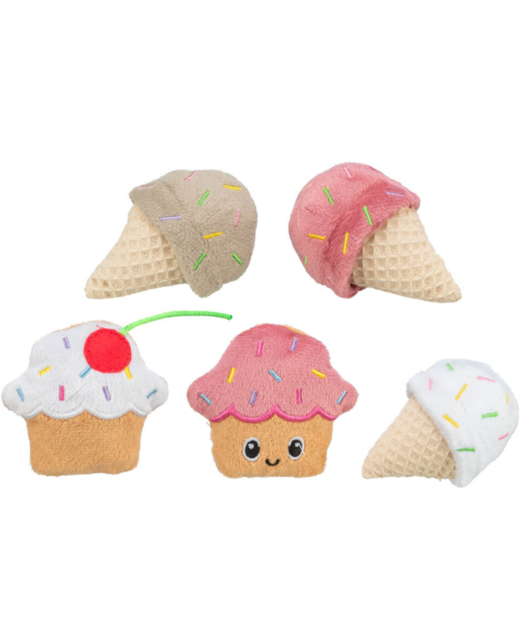 Trixie Catnip Ice Cream & Cupcake Assorted 7cm – Cream