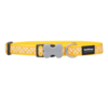 Red Dingo Dog Collar Gingham Yellow Small 12mm x 20-32cm