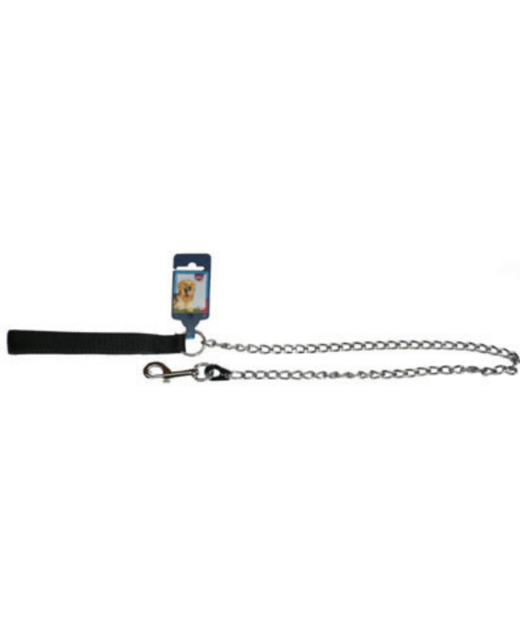 Beau Pets Chain Lead with Web Handle 1.1m long