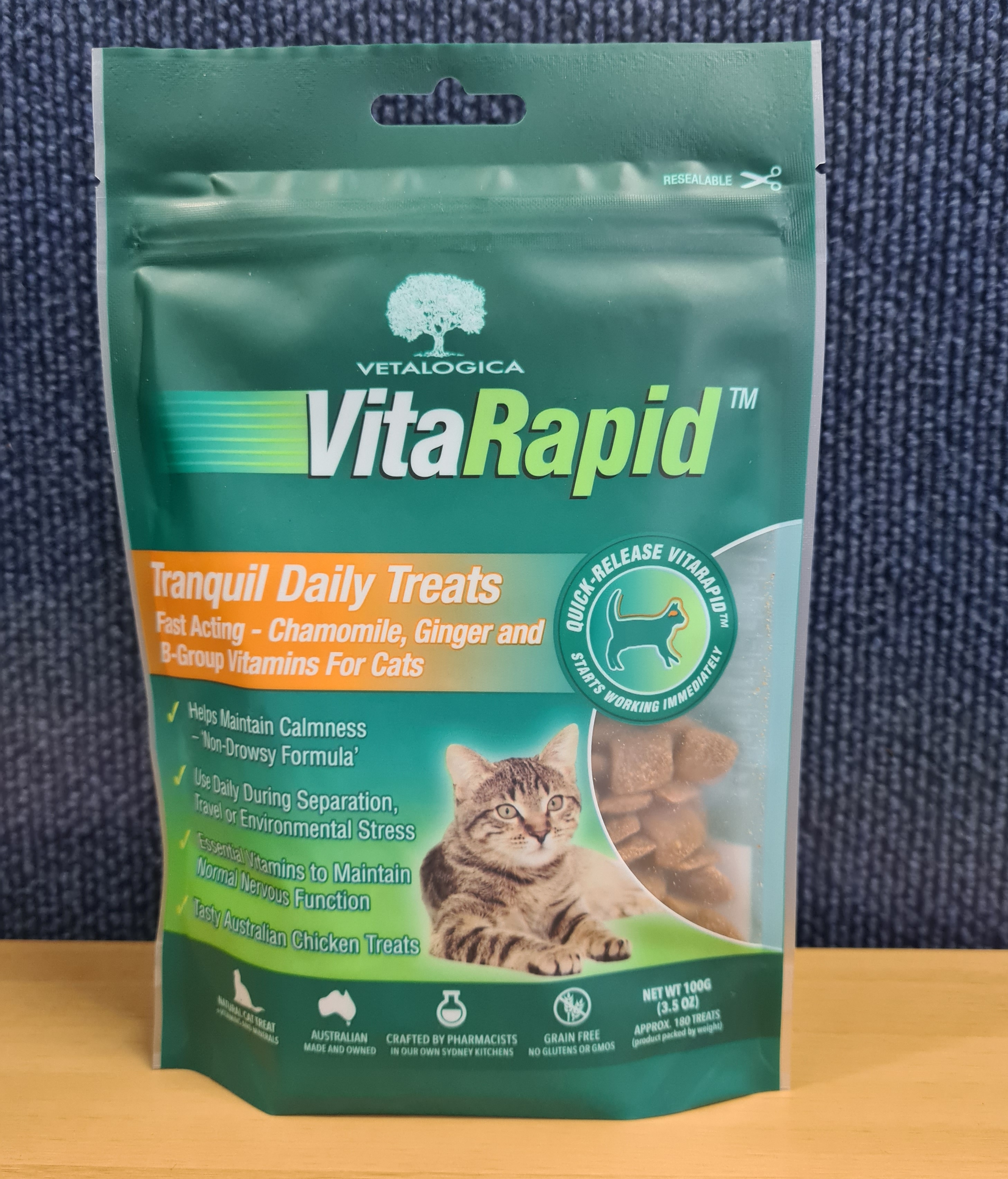 Vetalogica VitaRapid Tranquil Treats Cat 100g CatPharmacy/Health