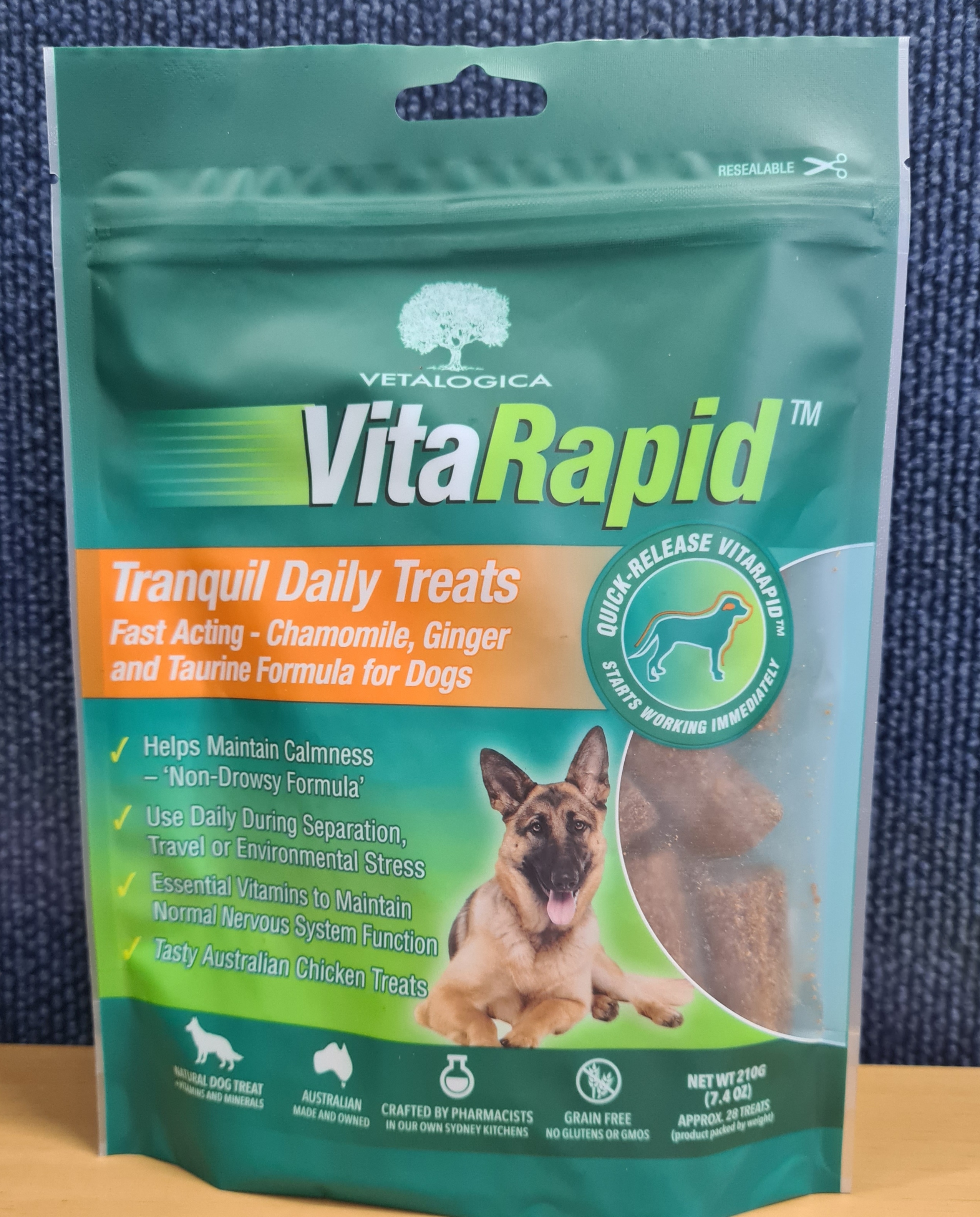 Vetalogica VitaRapid Tranquil Treats Dog - 210g - Dog-PharmacyHealth : Pet  Essentials New Plymouth | Shop Online | Click & Collect - Vetalogica